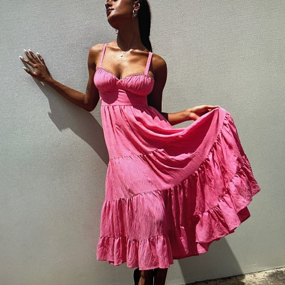 New! Princess Polly Joella Midi‎ Dress Pink NWT